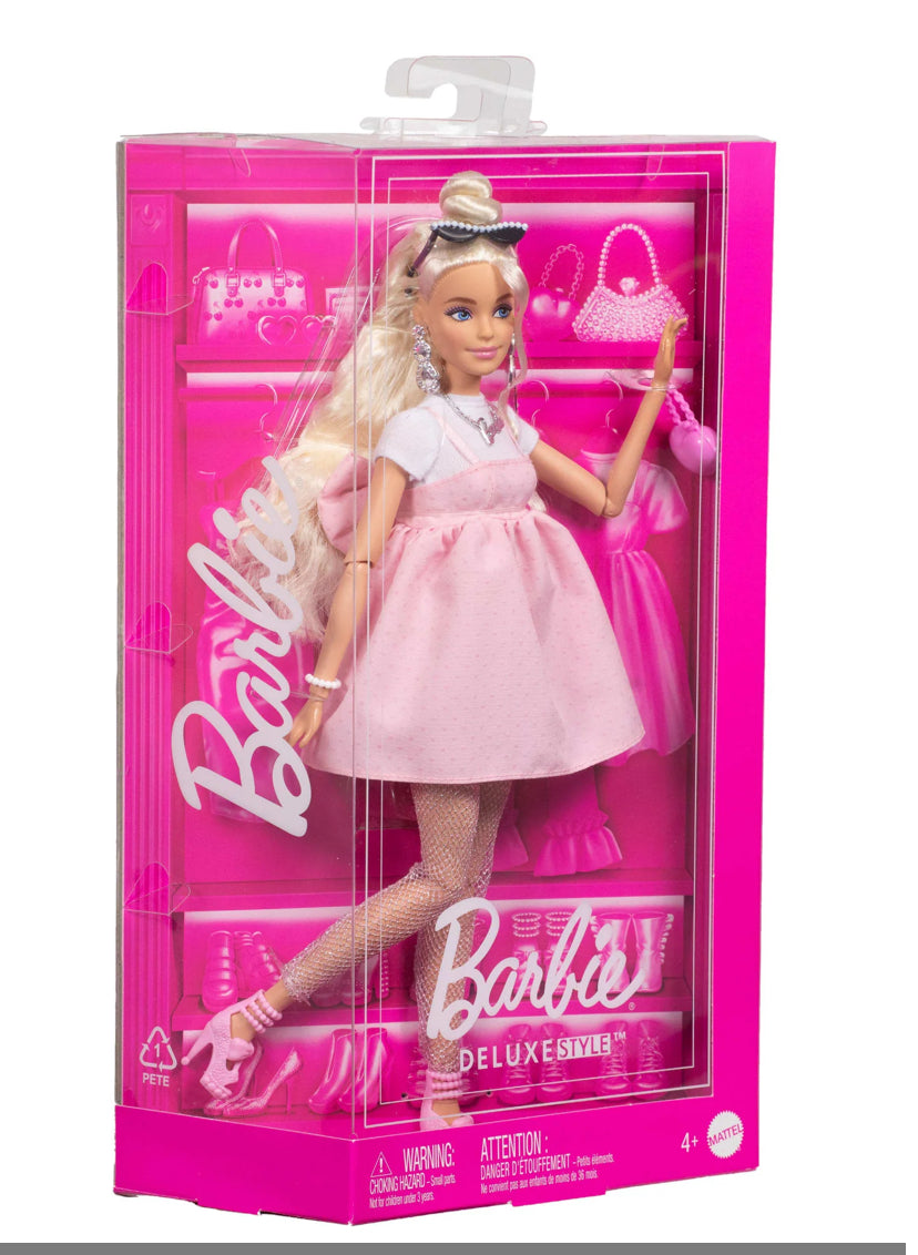 Barbie Deluxe Style Doll #3 in Pastel Pink Barbiecore Dress
