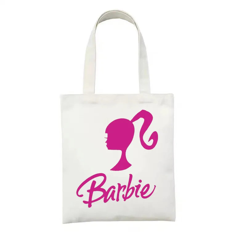 Barbie Retro Fan Printed Canvas Tote Bag