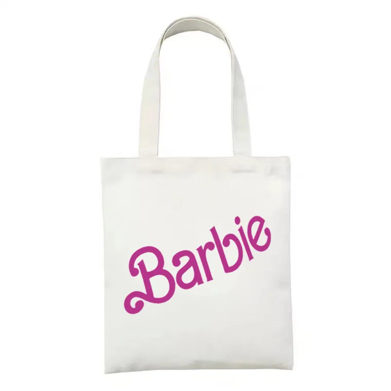 Barbie Retro Fan Printed Canvas Tote Bag
