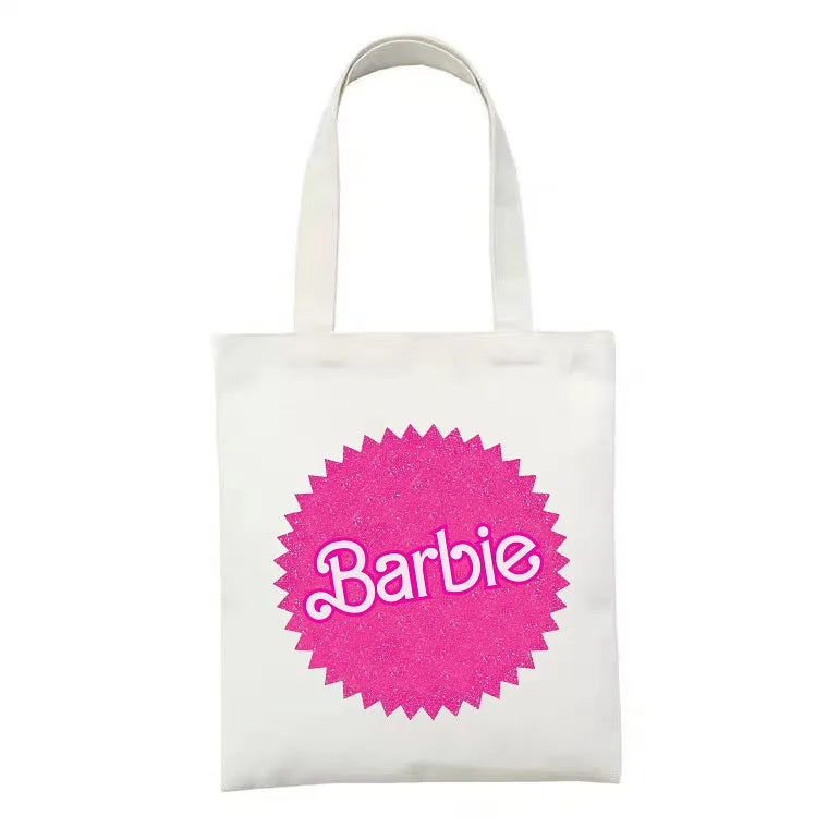 Barbie Retro Fan Printed Canvas Tote Bag