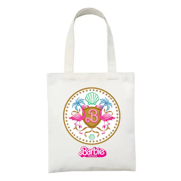 Barbie Retro Fan Printed Canvas Tote Bag